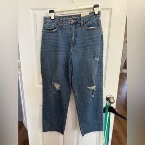 Universal Thread Jeans High Rise Vintage Straight Size 12 New w/ Tags Distressed